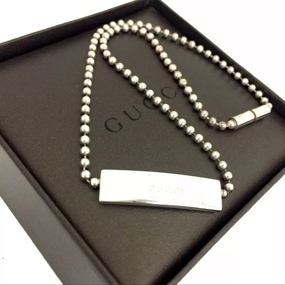 GUCCI Sterling Silver 925 Logo Chain Bracelet +Box & Dust Bag: Excellent.